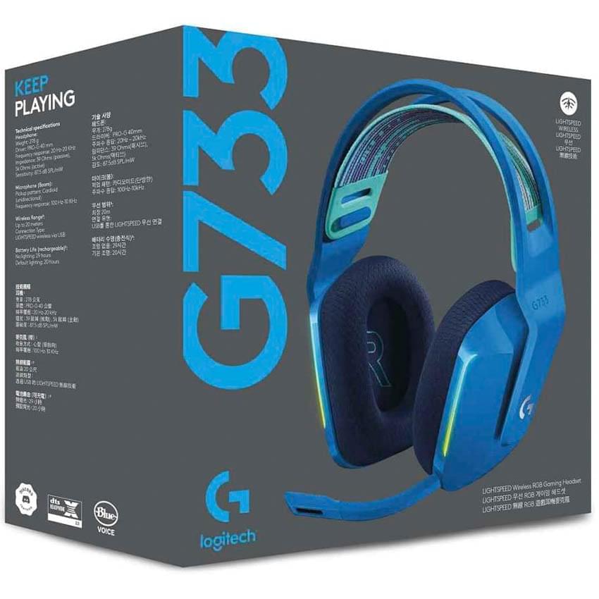 Auricular Inalambrico Logitech G733 Blue